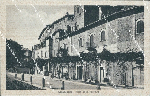 bo739 cartolina acquasparta viale della ferrovia provincia di terni umbria