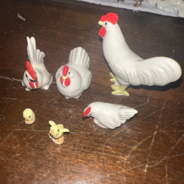 Hagen-Renaker Miniature Ceramic Chicken Lot