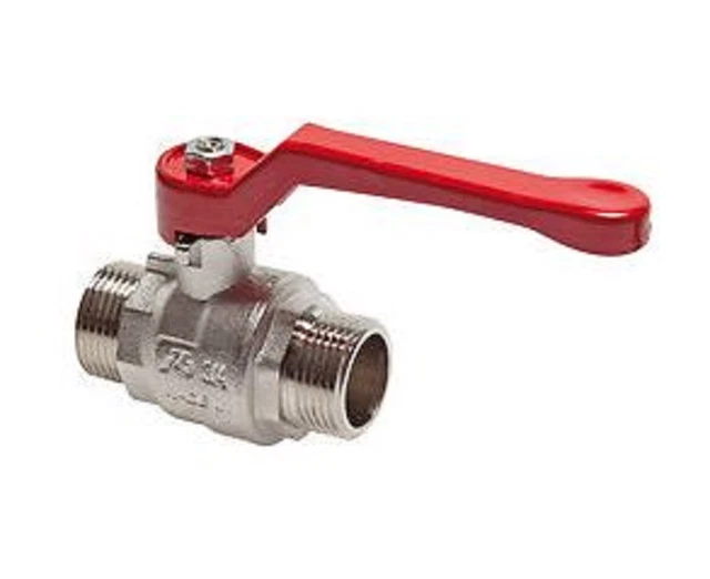 Ottone Rubinetto Qualità Industriale 2 X Filettatura Esterna Fino PN20 Di 3/8 -