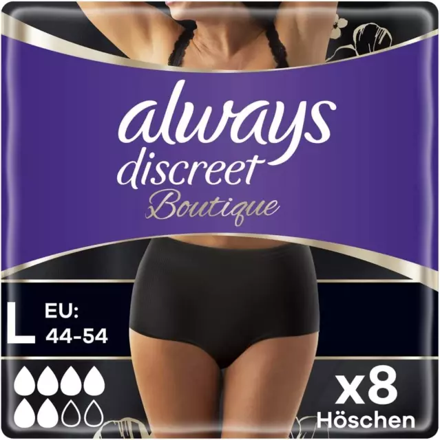 Always Discreet Boutique Inkontinenz Pants Gr. L (8 Höschen), Bei Blasenschwäche