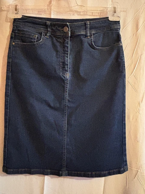 Jupe En Jeans Brut Caroll - Taille 38, Droite, Longueur 52cm - Occasion En Très Bon état