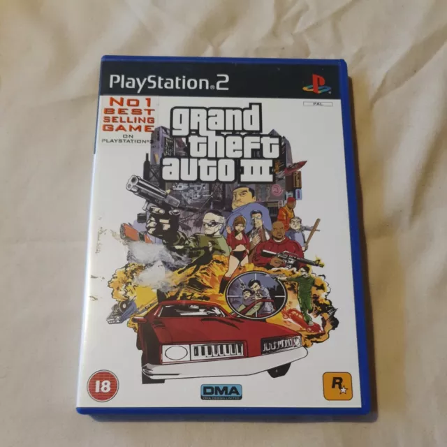 Grand Theft Auto 3 (Sony PlayStation 2, 2001) - w/ Manual no map