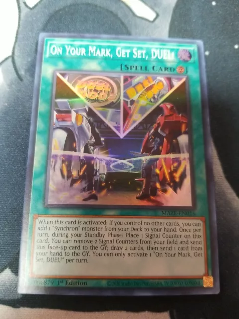 X3 YUGIOH MAZE-EN016 ON YOUR MARK, GET SET, DUEL! - SUPER RARE 1st ED