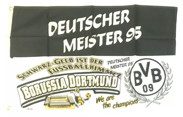 Borussia Dortmund BVB - Fahne Flagge Flag Fussball Deutscher Meister 95 #510