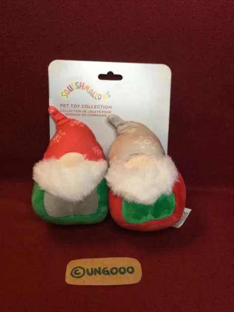 3.5” CHRISTMAS GNOME Guri Gael Dog Toys Squishmallow Pet Collection Plush Toy