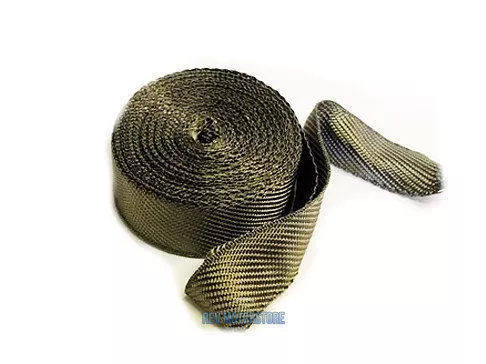 Titanium Heat Wrap 5 Metre Exhaust Insulating Tape Downpipe  Manifold Rap Turbo