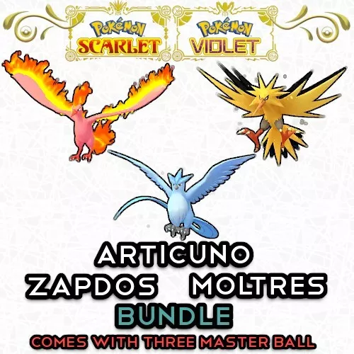 Pokemon Let's Go Pikachu & Eevee - Shiny Articuno Moltres Zapdos