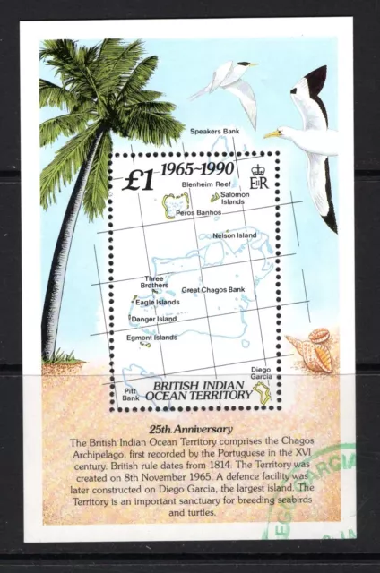 British Indian Ocean Territory - 1990 Anniversary of Territory Mini Sheet MNH