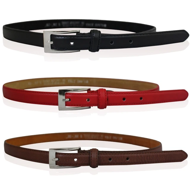 Childrens Real Leather Belts Girls Belts Kids Real Leather Skinny Belt By Milano