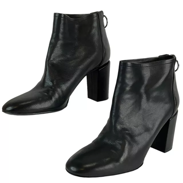 Via Spiga Shoes Womens Size 7.5 Black V-Nadia LE Bootie Genuine Soft Leather New