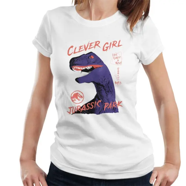 T-shirt donna Jurassic Park Velociraptor ragazza intelligente Isla Nublar