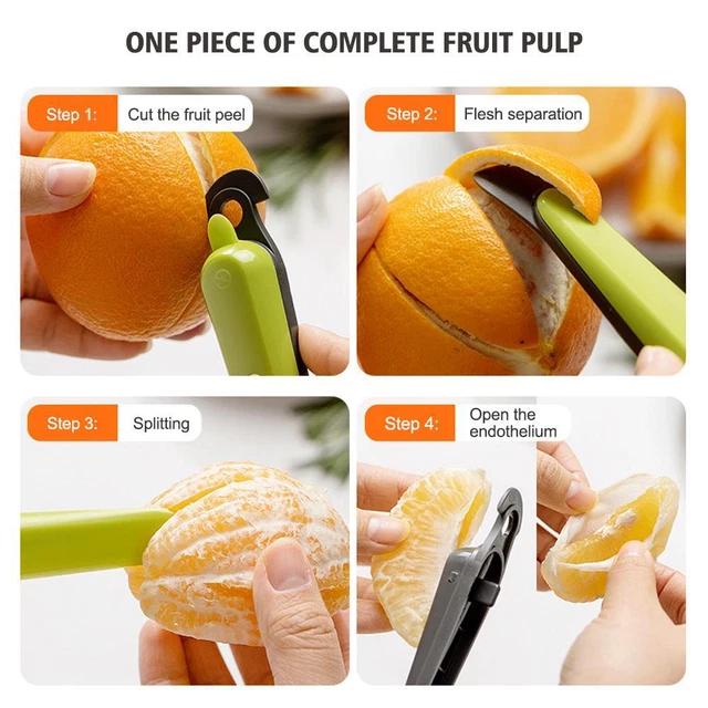1/3X ORANGE PEELING Tool, Plastic Fruit Peeler, Fruit Tool, Flesh