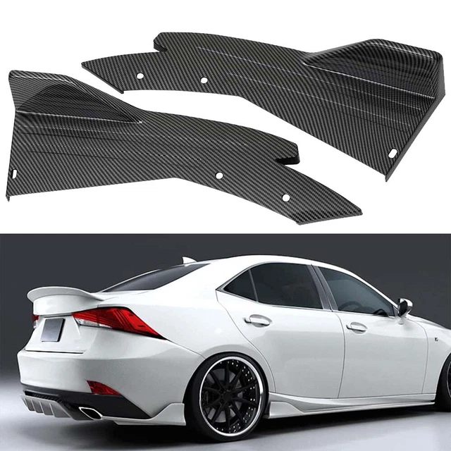 CANITU Carbon Fiber Look Rear Bumper Diffuser Splitters For Lexus IS200t IS300 IS350