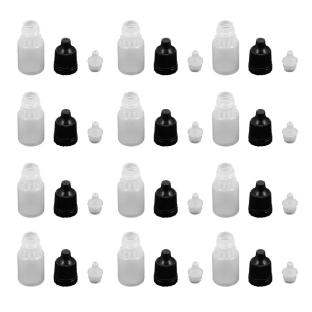 50 pz flacone di plastica flacone contagocce vuoto flacone collirio con coperchio spremitura