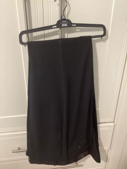 Moss Bros dinner suit trousers BNWT Size 50S black with inset satin side stripe