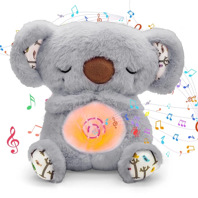 Lontra Peluche che Respira e Batte Il Cuore, Orsacchiotto Peluche che Respira, Koala Peluche Stitch che Respira Giocattolo, Giochi Neonato 3-6-9 Mesi (B