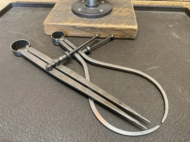 Starrett Outside  & Divider Calipers Machinist Tool Set of 2