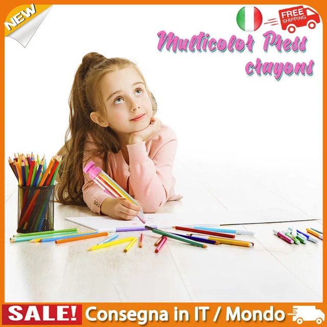 IT 8-in-1 Kids Doodle Crayon Rotating Press Style 8-Color Painting Pen Tool (Pin