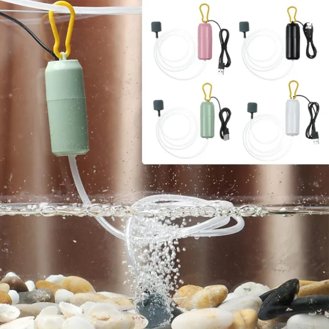 Pompe Oxygène Réservoir Poisson Mini USB Chargeur Aquarium Eau Bulles  Silencieux