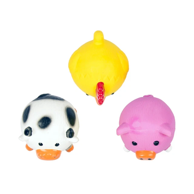 Latex Kuh/Schwein/Huhn mit Quietscher Hundespielzeug apportieren spielen