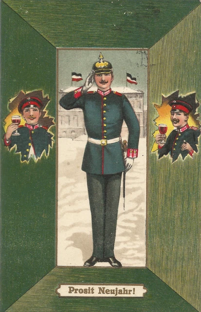 AK Soldat - Prosit Neujahr 30.12. 1912 gel.