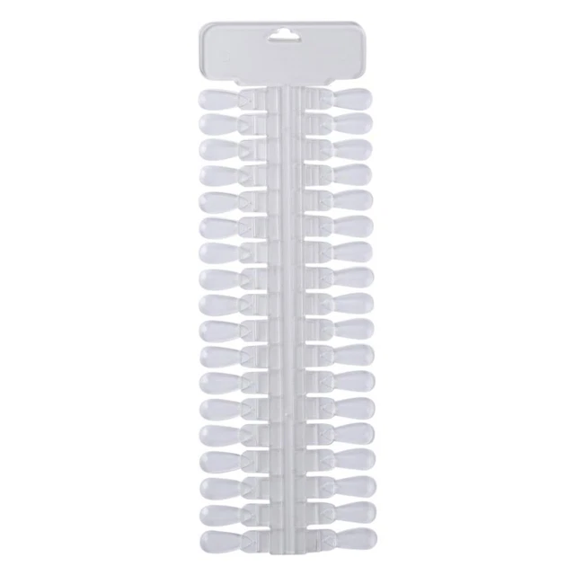 36pcs Removable False Nail Tips Color Card Nail Display Board (Transparent) FS2#