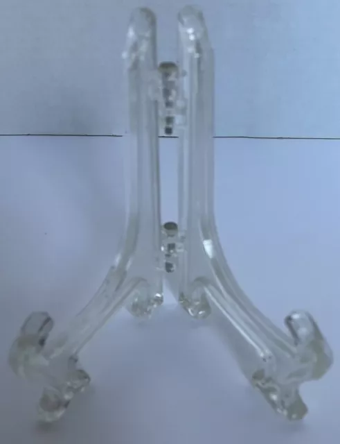 FORDABLE PHOTO STAND 4.5" Clear Plastic Long Decorative Foot Postcard