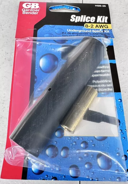 Gardner Bender HSB-28 Cable Underground Splice Kit, 8-2 AWG, Black