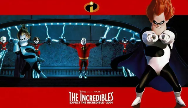 The Incredibles Walt Disney Animation Art Original Lobby Card 10x17 Syndrome