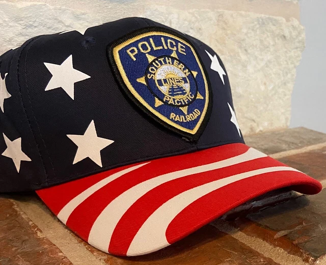 Cap / Hat - Vintage Southern Pacific Railroad Police (SP) - flag colors- NEW