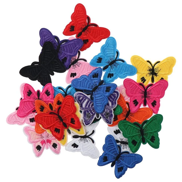 Polyester Papillon Décor Vêtements Fer-sur Brodé Patch  Vestes