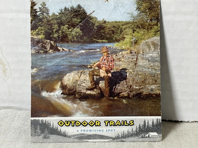 Advertising blotter Outdoor Trails A Promising Spot Fishing River Mount vintage