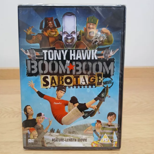 Boom Boom Sabotage DVD Tony Hawk Skateboarding Feature Film Animated Region 2 PG
