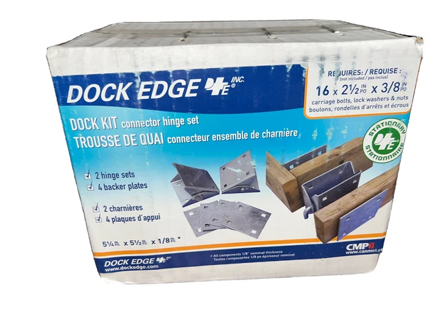 Juego de bisagras conector soporte de pierna lateral estacionario Dock Edge + Howell Dock