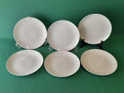 qualità superiore THE CHEF COLLECTION Set di 4 piatti piani Ø 26 cm colore bianco collezione Pure porcellana New Bone China linea nera 
