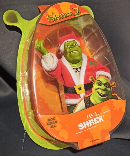 FIGURINE SHREK 2 shrek pére noel .santa shrek HASBRO 2004 boite 25cm