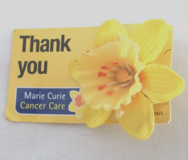 MARIE CURIE CHARITY PIN INSIGNE jonquille Cancer VINTAGE à