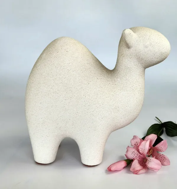 Vintage Lamba Figurine - Ivory Color - Made of Stone/Minerals - Really Cute