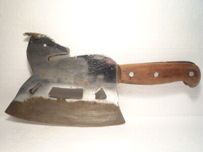 Wonderful  Original   Antique  Big  Kitchen  Meat  Cleaver  Chopper  Knife  Fox