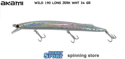 Barracuda Artificiale Long Jerk Barracuda 190-35gr Col Bianco,Slow Sinking 2 Spinning 