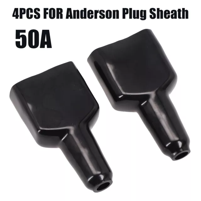 4 Pack Black Dustproof Cable Jackets for 50A For Anderson Plug Connector