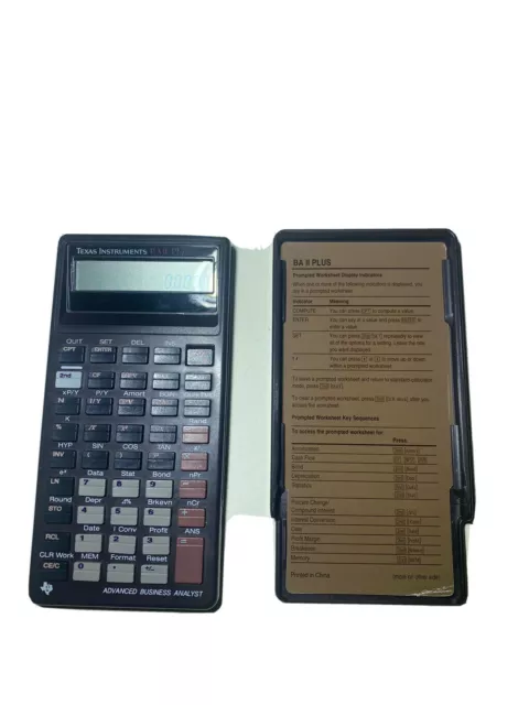 Texas Instruments TI BA II Plus Advanced Professional Financial Calculator