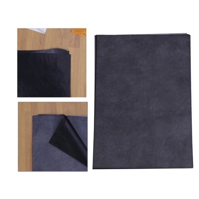 Papier Carbone 100 Feuilles A4 Noir + 5 Stylets Embosser - Transfert Bois Toile Dessin