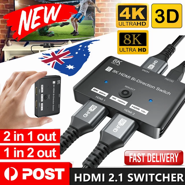 2023 NEW HDMI Switch 8K 4K HDMI Switcher Box Splitter Bi-Direction HUB HDCP 3D