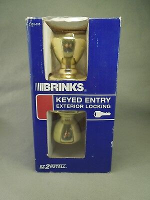 Brinks Keyed Entry Exterior Locking Polished Brass #66