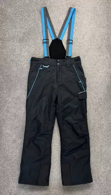 Crane Youth Boys Waterproof Snow Bib Pants Black Size 12