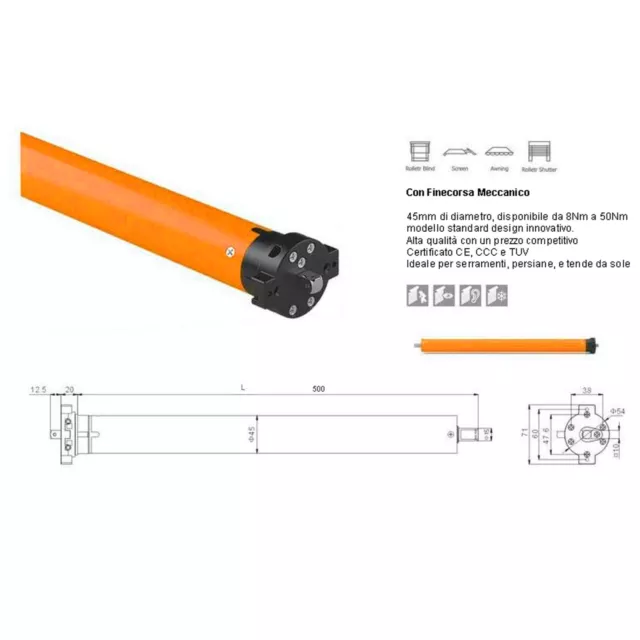 Motore Per Tapparelle 20 40 60 Nm 220 V Automazione Tende Da Sole E Avvolgibile 2