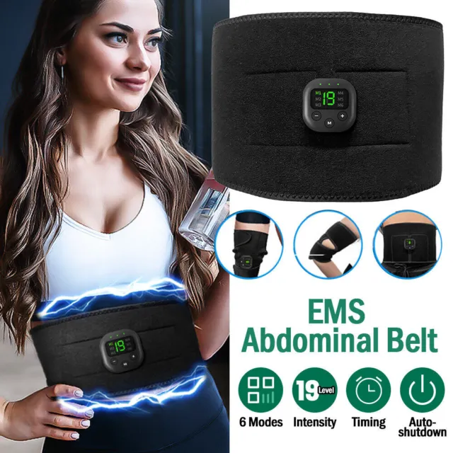 ABS Abdominal Belt Muscle Trainer Stimulator Toning Smart Home Exercise Belt