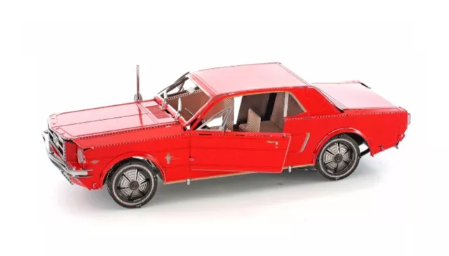 Metal Earth 1965 Ford Mustang Red Fascinations 3D Metal Model DIY Kit MMS056C