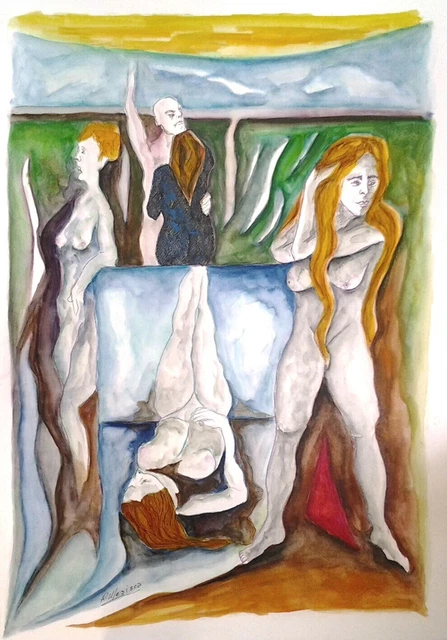 Tecnica mista originale di Romeo Mesisca 35x50 (2019)